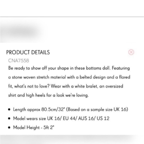 Pretty Little Thing Plus Belted Stretch Flare Leg Pants - Picture 7 of 7